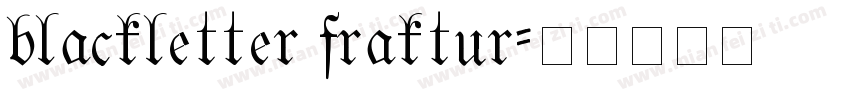 blackletter fraktur字体转换